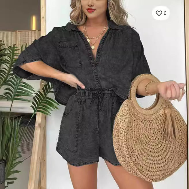 Trendy denim urban set voor de zomer - PrizQ