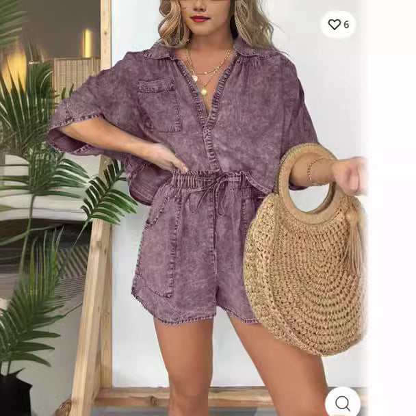Trendy denim urban set voor de zomer - PrizQ