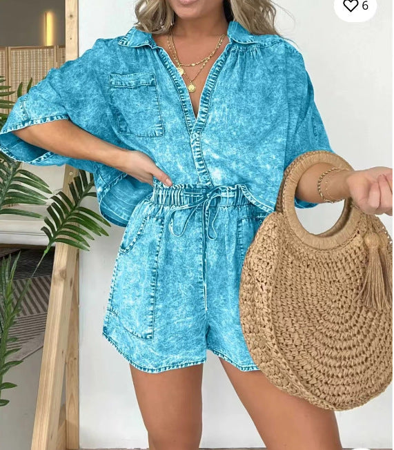 Trendy denim urban set voor de zomer - PrizQ