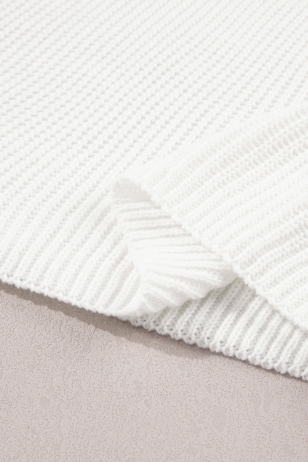 White Flower Embroidery Sweater Top - PrizQ