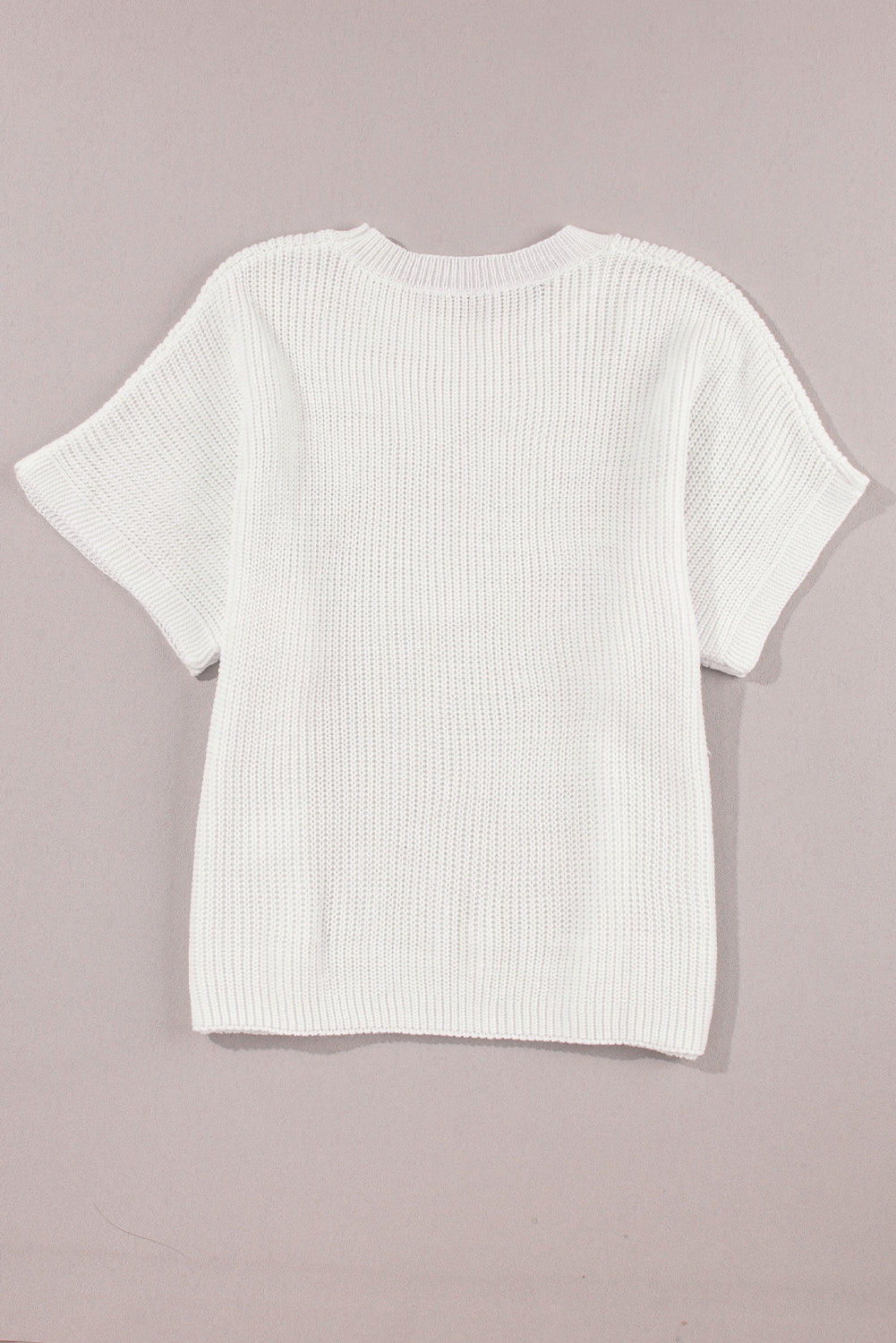 White Flower Embroidery Sweater Top - PrizQ