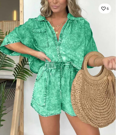 Trendy denim urban set voor de zomer - PrizQ