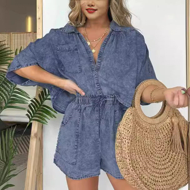 Trendy denim urban set voor de zomer - PrizQ