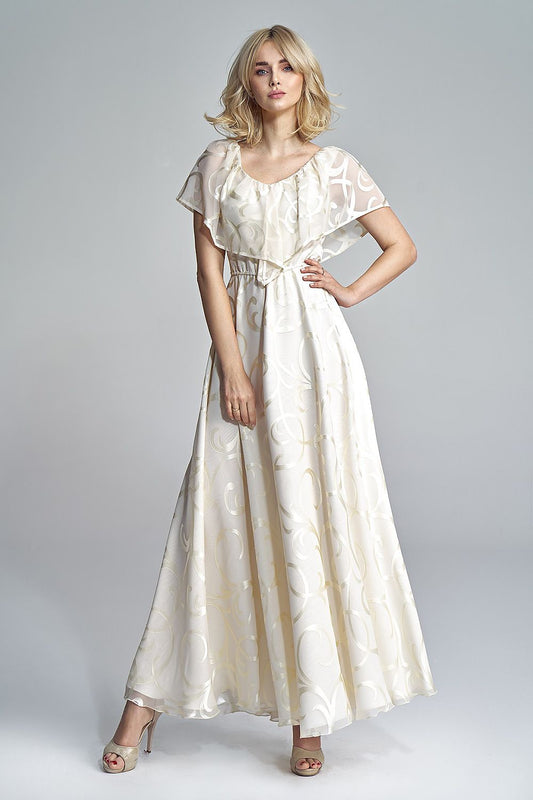 Lumière d’Été Maxi Jurk lange elegante zomerjurk multisilk en satinolycra